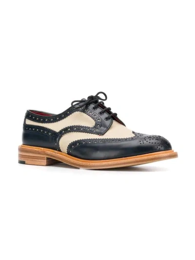 TRICKERS BICOLOUR BROGUES - 蓝色