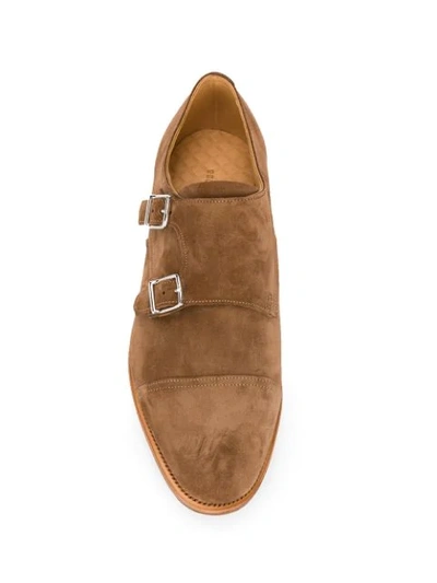 Shop John Lobb William Monk Strap Shoes In Brown