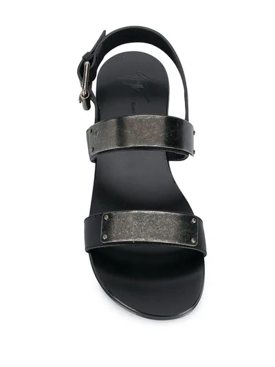 Shop Giuseppe Zanotti Zak Sandals In Black