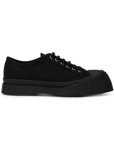 Shop Marni Platform Low-top Sneakers In Black