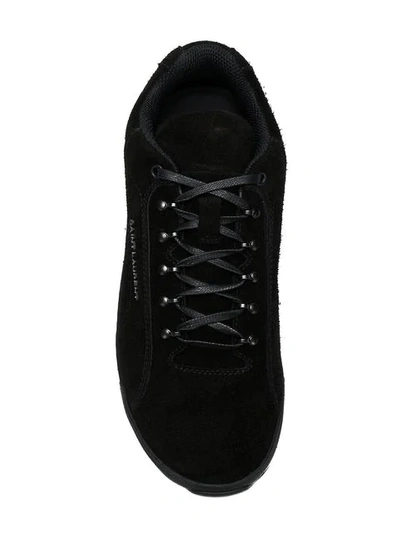 Saint Laurent Jump Leather Low-top Sneakers In Black