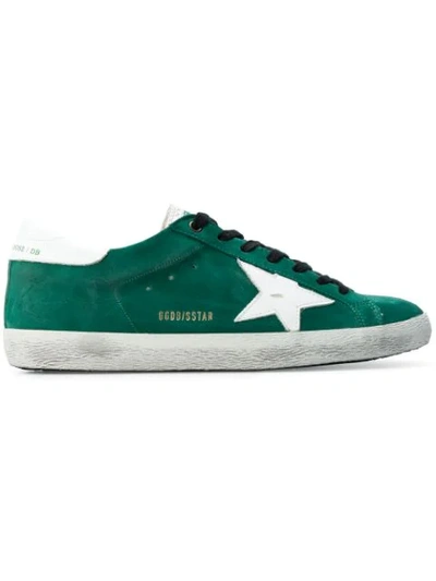 Shop Golden Goose Superstar Sneakers In Green