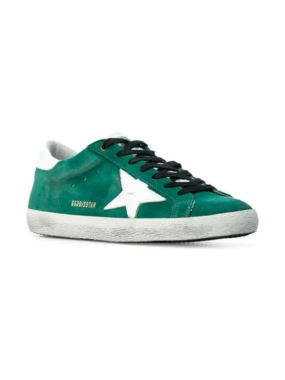 Shop Golden Goose Superstar Sneakers In Green