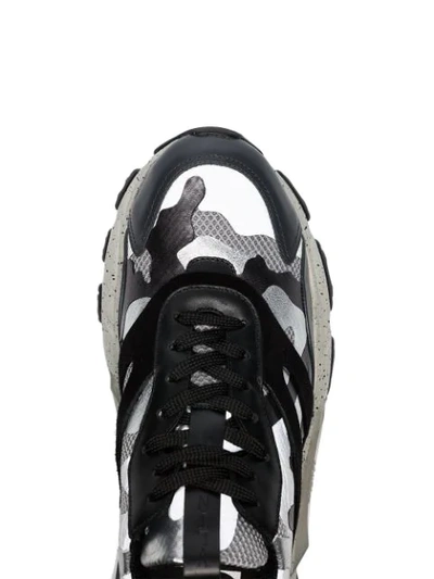 Shop Valentino Garavani Bounce Sneakers - Silver