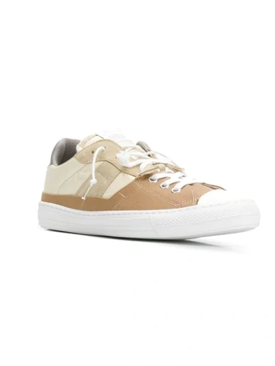 Shop Maison Margiela Lace-up Wire Sneakers In Neutrals