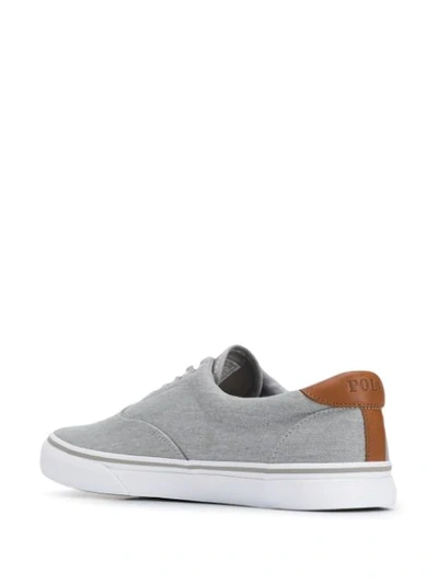 Shop Polo Ralph Lauren Thorton Low-top Sneakers In Grey
