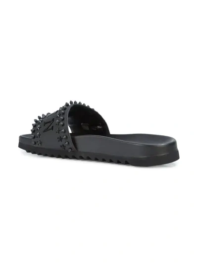 Shop Philipp Plein Every Night Slides In Black