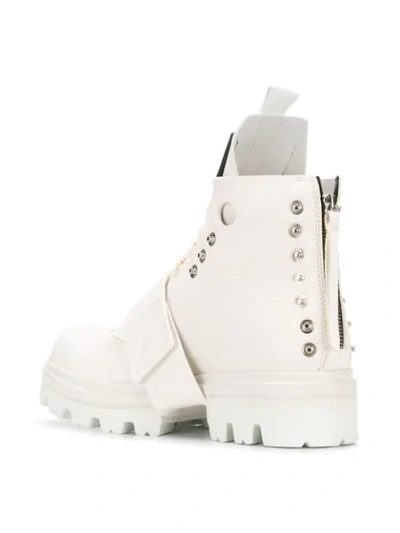 Shop Artselab Leather Chunky Boots - White