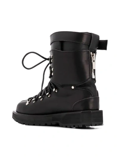 Shop Sacai Lace-up Ski Boots In Black