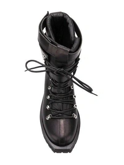 Shop Sacai Lace-up Ski Boots In Black