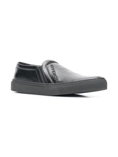 Shop Givenchy Logo Slides In Black