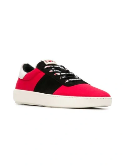 Shop Represent Colour Block Court Sneakers - Red