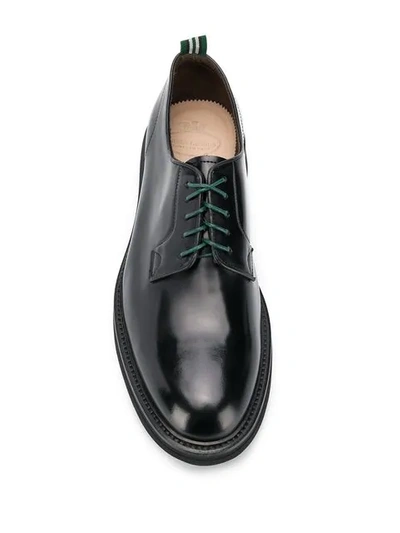Green George Classic Derby Shoes In Black