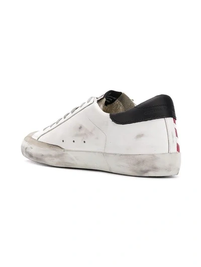 Shop Golden Goose Red Flag Superstar Sneakers In White