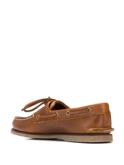 Shop Timberland Lace-up Boat Shoes In Brown