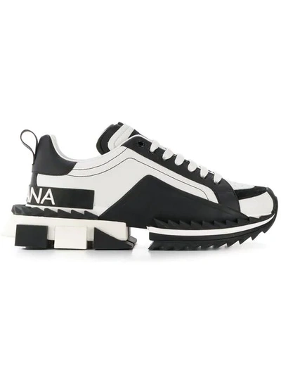 Shop Dolce & Gabbana Super King Sneakers In White
