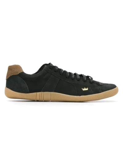 Shop Osklen Leather Sneakers In Black