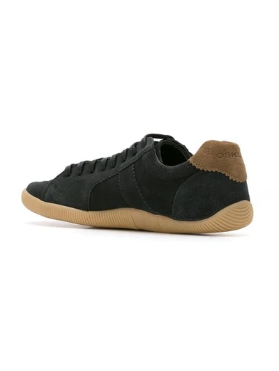 Shop Osklen Leather Sneakers In Black