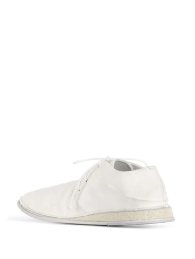 Shop Marsèll Flat Derby Shoes In White