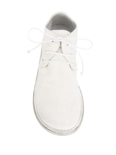 Shop Marsèll Flat Derby Shoes In White