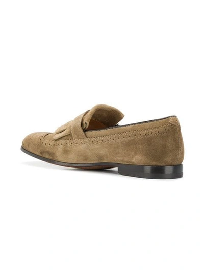 Shop Doucal's Fringed Loafers In Neutrals