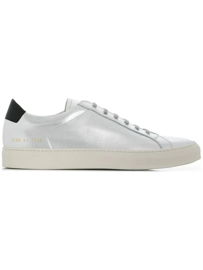 Shop Common Projects Achilles Low Sneakers In Silver 0509