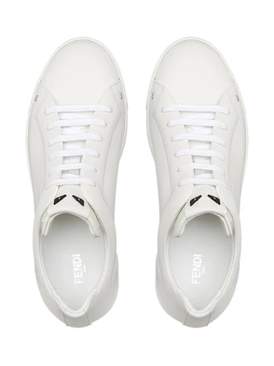 Shop Fendi Bag Bugs Sneakers In White