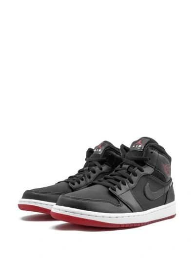Shop Jordan Air  1 Mid In Black