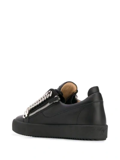 Shop Giuseppe Zanotti Frankie Chain Sneakers In Black