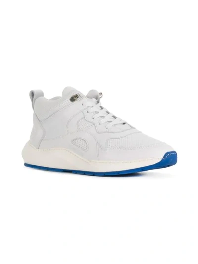 Shop Filling Pieces Contrast Sole Sneakers In White