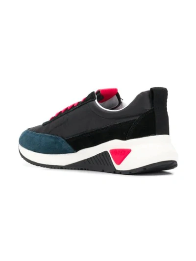 Shop Diesel Colour-block Sneakers In T8013 Black