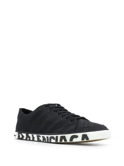 Shop Balenciaga Logo Sneakers - Black