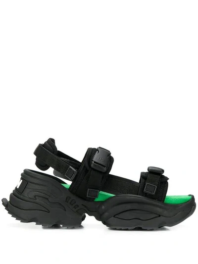 Shop Dsquared2 Wedge Sandals In Black