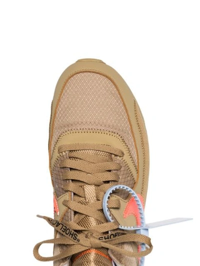 Shop Nike Beige X Off-white Airmax 90 Sneakers - Brown