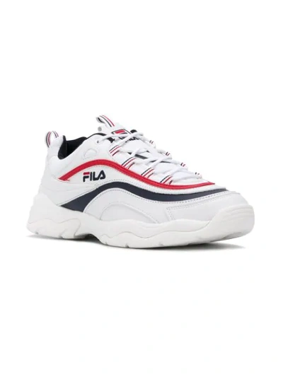 Shop Fila Ray Low Sneakers In White