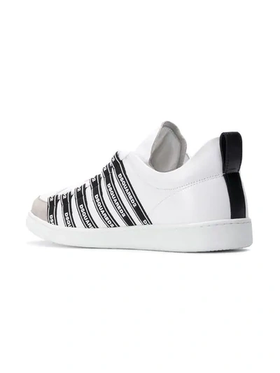 DSQUARED2 LOGO SNEAKERS - 白色