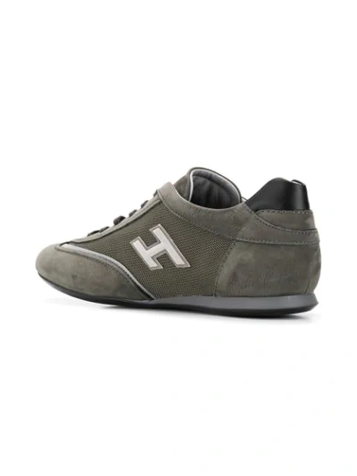 Shop Hogan Low Top Trainers In Green