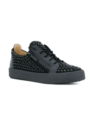 Shop Giuseppe Zanotti Doris Low Top Sneakers In Black