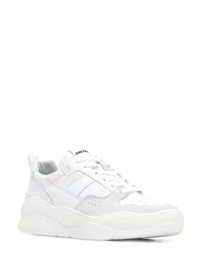 Shop Ami Alexandre Mattiussi Thick Sole Low Sneakers In White