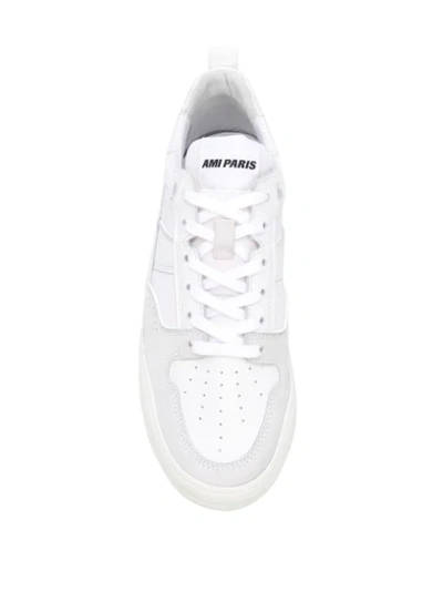 Shop Ami Alexandre Mattiussi Thick Sole Low Sneakers In White