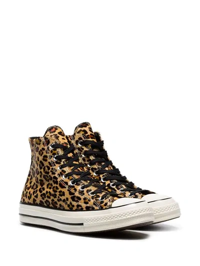 Shop Converse Leopard Print  Chuck Taylor 70's High-top Sneakers In Animal