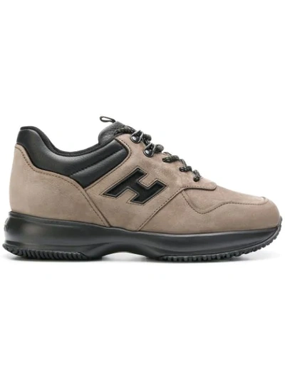 Shop Hogan Interactive Sneakers In Brown