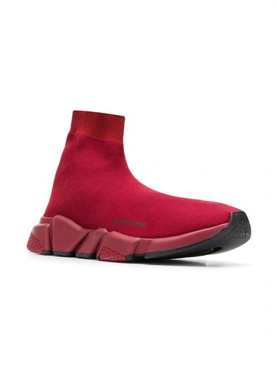 Shop Balenciaga Speed Sock Sneakers In Red