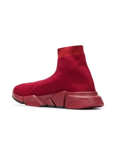 Shop Balenciaga Speed Sock Sneakers In Red