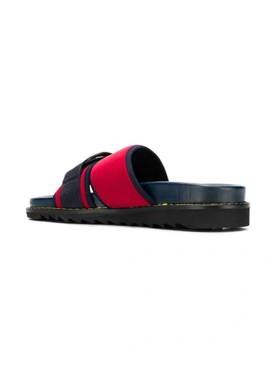 Shop Toga Virilis Buckle Detail Slides In Blue