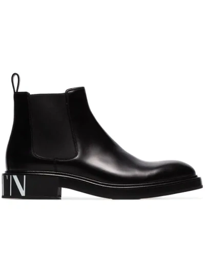 Shop Valentino Garavani Vltn Beatle Ankle Boots - Black