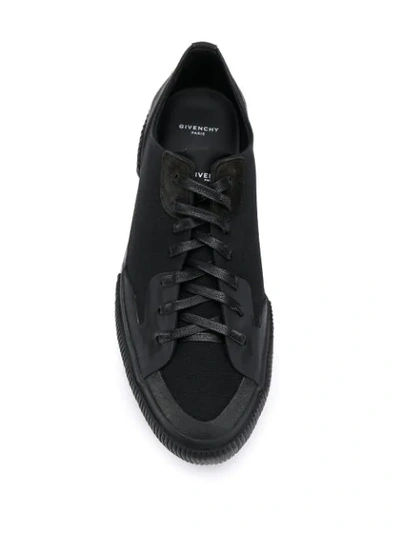 Shop Givenchy Tennis Low Top Sneakers In Black