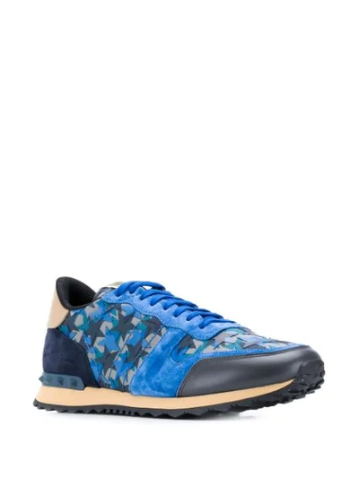 Shop Valentino Garavani Rockrunner Sneakers In Blue