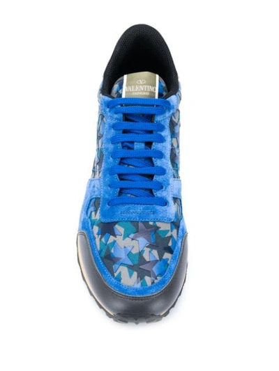 Shop Valentino Garavani Rockrunner Sneakers In Blue