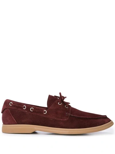 Shop Brunello Cucinelli Classic Boat Shoes In Red
